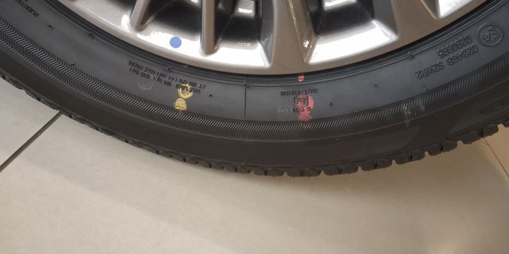 Red and Yellow Dots on New Tires